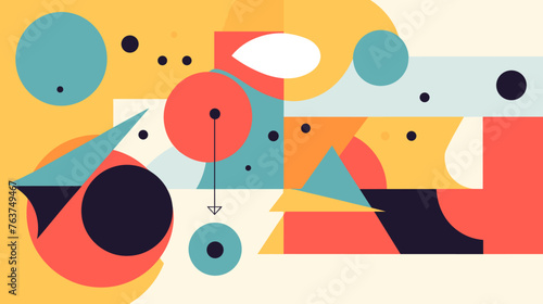 Flat vector illustration of a geometric pattern. 