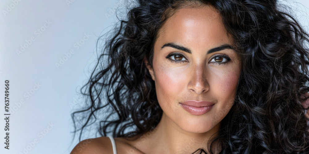 Beauty portrait of a young middle eastern woman looking confidently at the camera Beauty portrait of a young middle eastern woman looking confidently at the camera