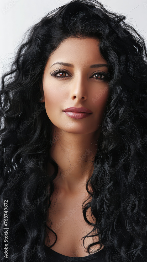 Fototapeta premium Beauty portrait of a young middle eastern woman looking confidently at the camera