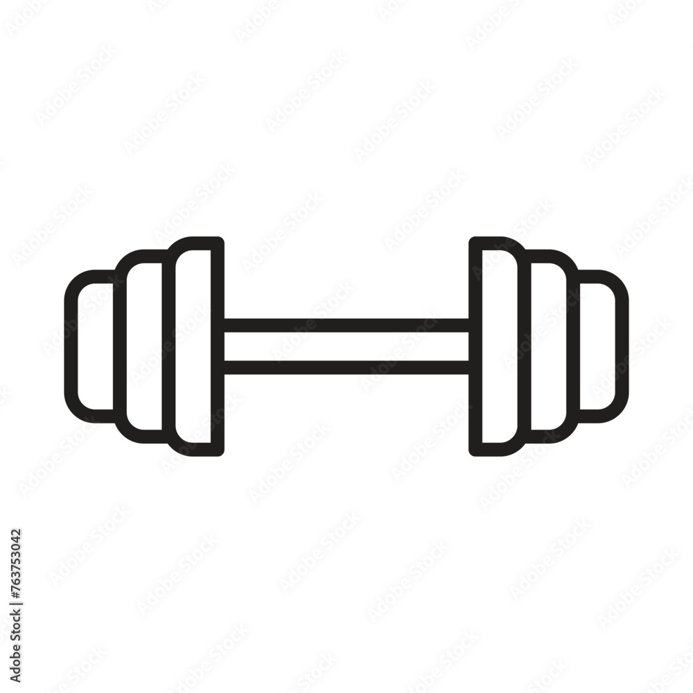Barbell icon line design template isolated Barbell icon line design template isolated