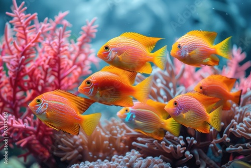 Fish Corals: Stunning Underwater Life in a Marine Aquarium photo