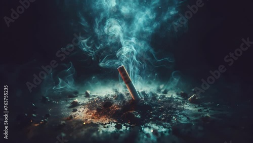 World No Tobacco Day Concept, anti smoking, and no smoking. seamless looping 4K virtual video animation background