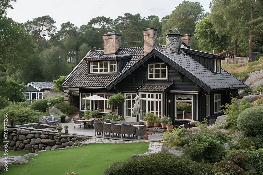 A Oslo fjord style house exterior A Oslo fjord style house exterior
