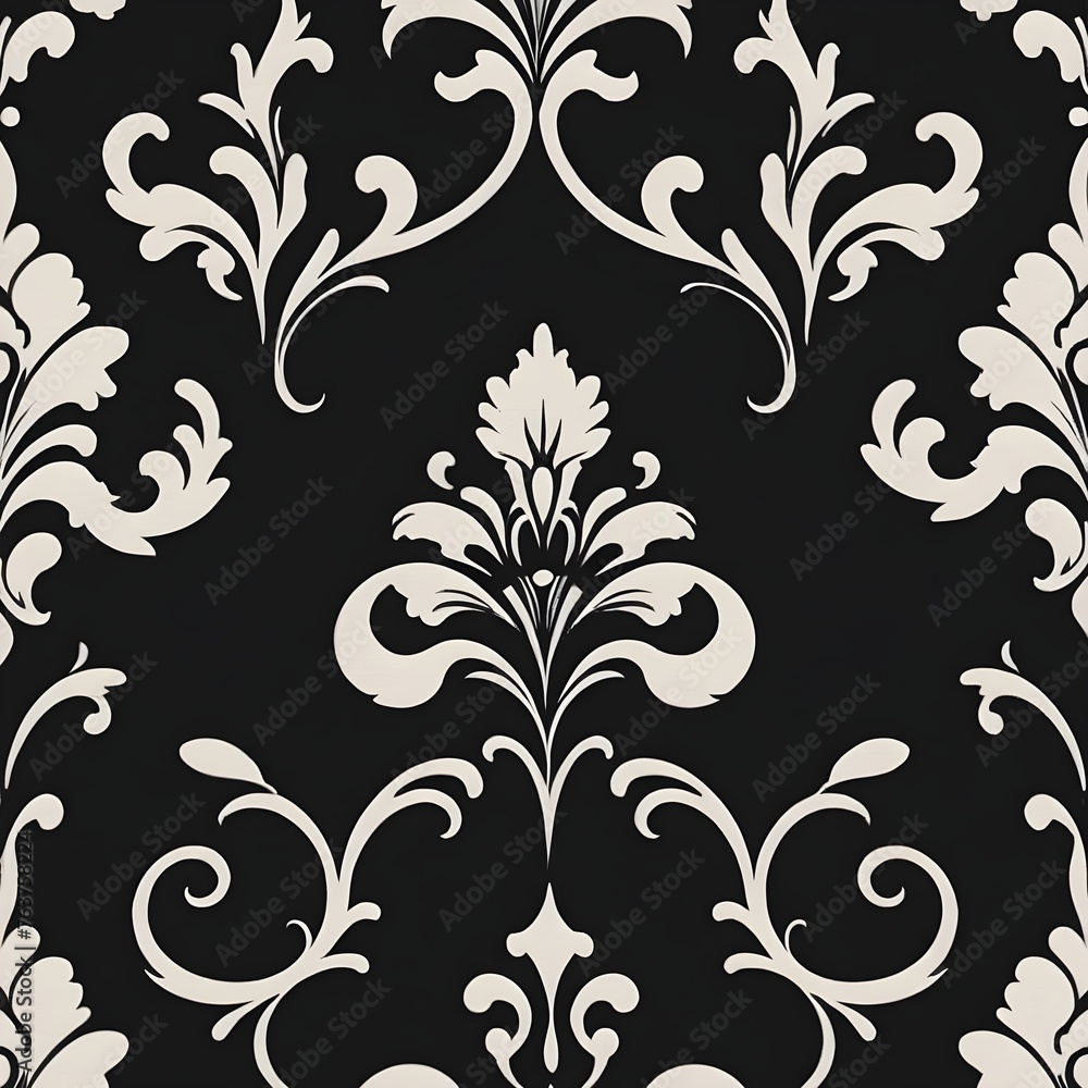 Seamless ornamental pattern. rococo pattern design