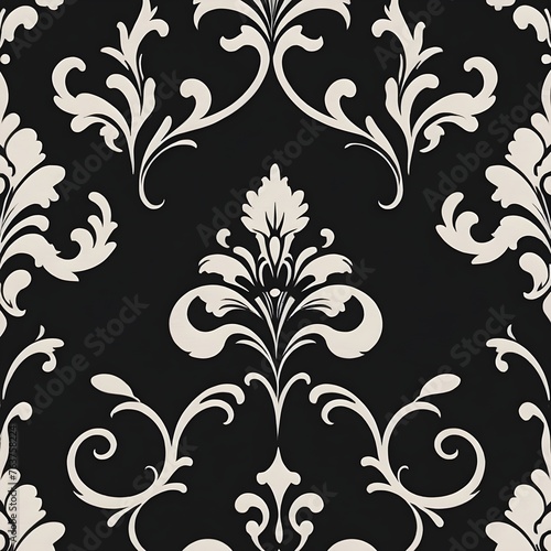 Seamless ornamental pattern. rococo pattern design