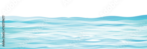 青　和柄　波　背景	 photo