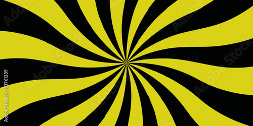 Black and yellow background Abstract background with rays. Abstract comic colorful vintage background. Colorful sun rays sunburst pattern background.