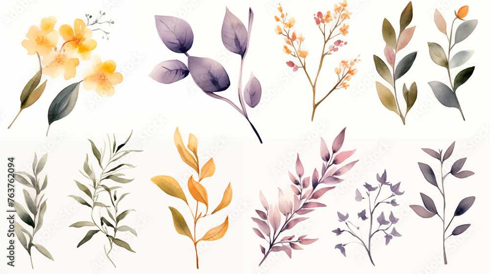 Various collection drawings on white background. Various collection drawings on white background.