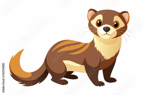 ferret the wild animal vector arts illustration