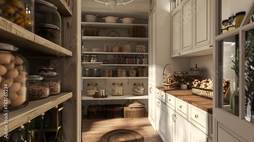 Cozy cottage style home pantry closet