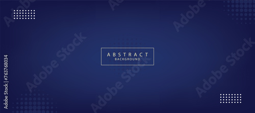 Blue banner template. Abstract vector illustration of business webinar horizontal banner template design. photo
