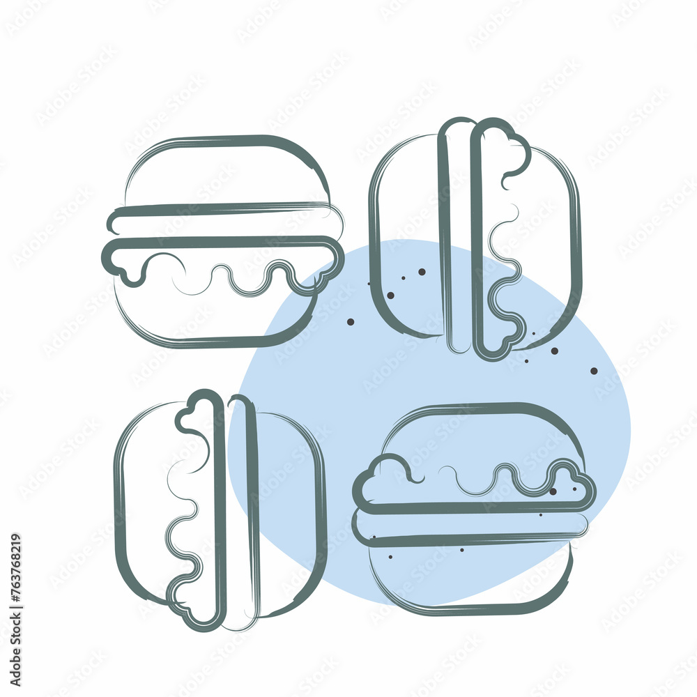 Icon Macaron. related to France symbol. Color Spot Style. simple design editable. simple illustration Icon Macaron. related to France symbol. Color Spot Style. simple design editable. simple illustration