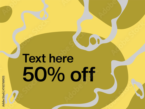 Abstract background (backdrop) with bubble, where you can put text (about sale, for example). Flat vector illustration. Sale, advertisement.