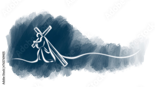 Photography cross drawings for background religious concept illustration Can be applied to media and design work