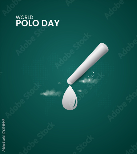 World Polio day, World Polio day creative Design for banner, poster 3D Illustration.