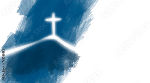 Принти на полотні cross drawings for background religious concept illustration Can be applied to media and design work