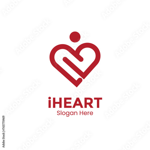 Vector logo design elements and templates - heart symbols - love and care concepts 