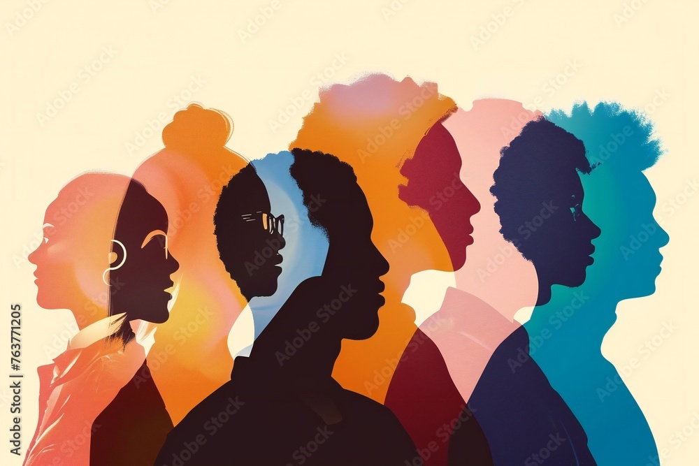 custom made wallpaper toronto digitalAbstract Diversity and Inclusion Art