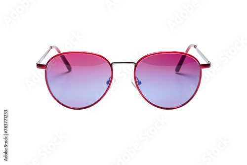 Pink Sunglasses on White Background. On a White or Clear Surface PNG Transparent Background.
