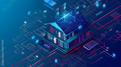 Smart home technology refers to the concept of a virtual interface that can be used to manage and operate a wide range of systems and devices within a household photo