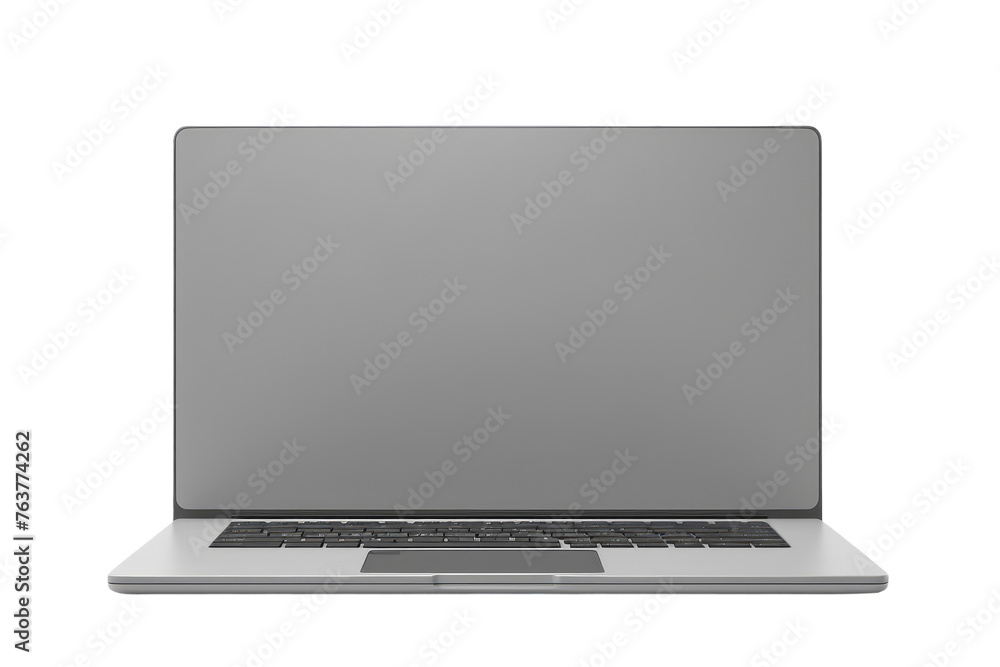 Open Laptop Computer on White Surface. On a White or Clear Surface PNG Transparent Background. Open Laptop Computer on White Surface. On a White or Clear Surface PNG Transparent Background.