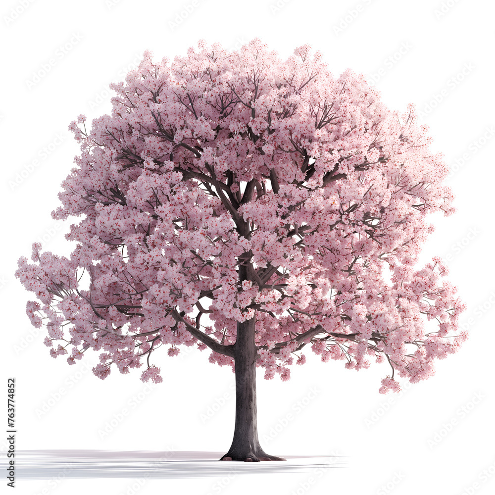 Obraz premium cherry blossom tree on transparent background