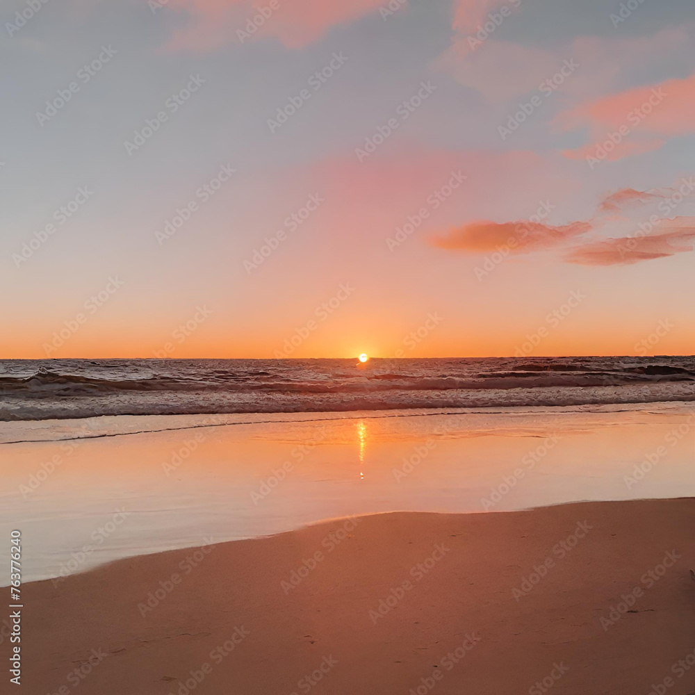 sunset on the beach