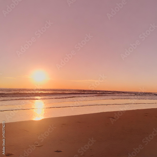 sunset on the beach