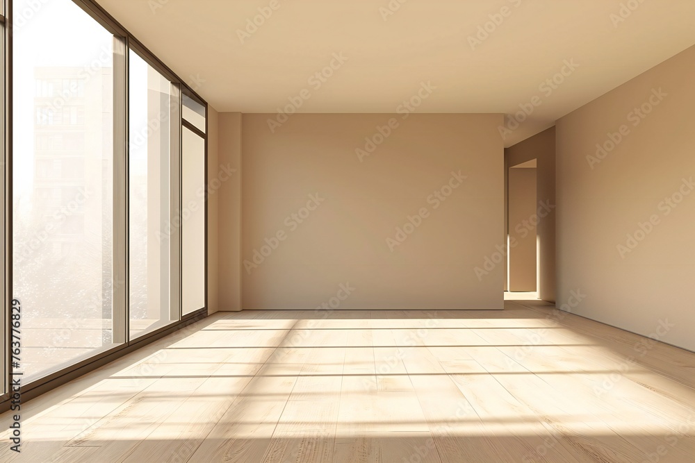Empty Room with Sunlight Shadows Empty Room with Sunlight Shadows