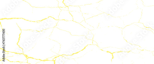 Vector gold grunge cracks and scratches Transparent background.	
