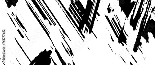 Vector brush black painted brushed surface with a transparent background