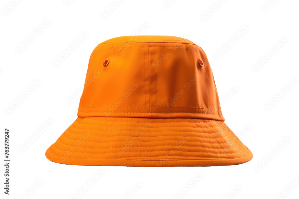 Fototapeta premium Orange Hat on White Background. On a White or Clear Surface PNG Transparent Background.