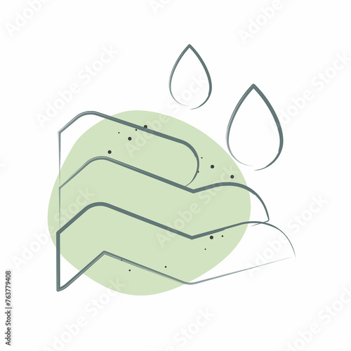 Icon Salah. related to Ramadan symbol. Color Spot Style. simple design editable. simple illustration