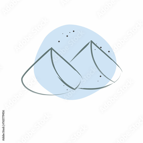 Icon Samosa. related to Ramadan symbol. Color Spot Style. simple design editable. simple illustration