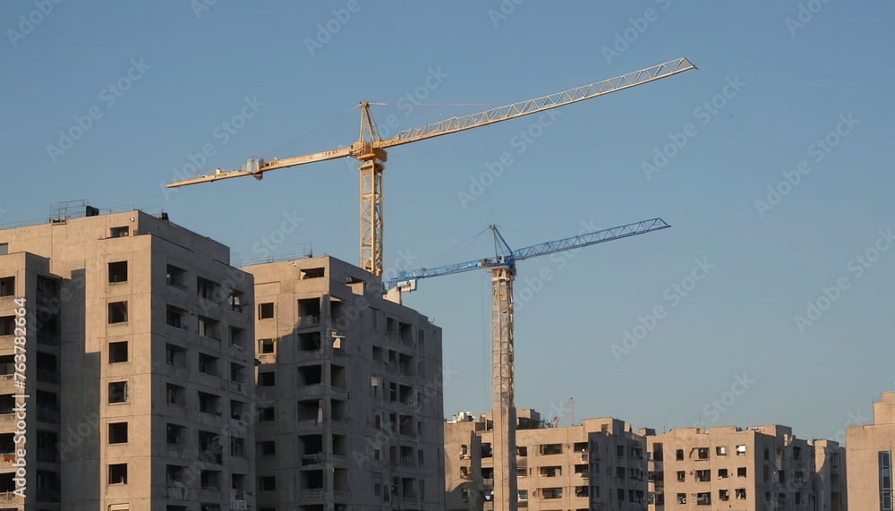 Cranes on top of buildings Cranes on top of buildings