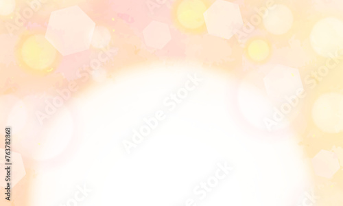 オレンジ色と黄色のほんわかした背景イラスト