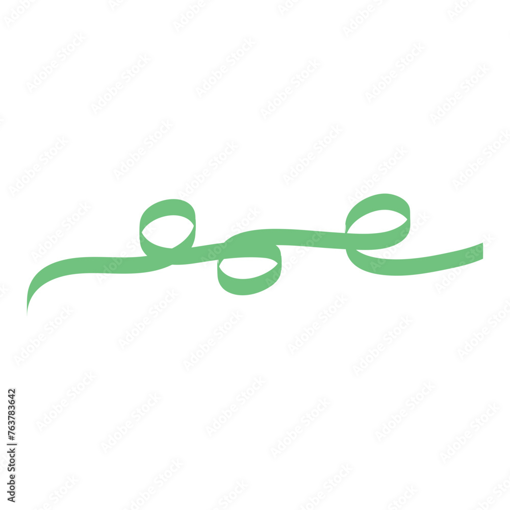 Obraz premium Curly Ribbon Vector