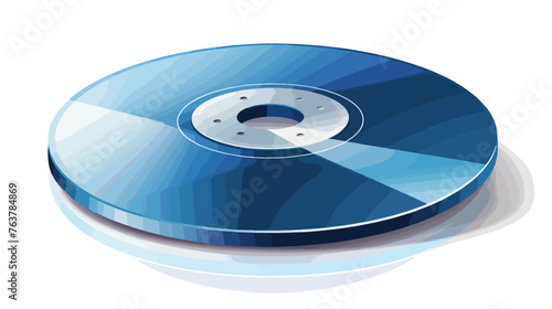 Illustration of CD disk or DVD disk flat vector 