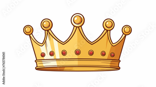 Isolated outline of a crown. Vector illustration design