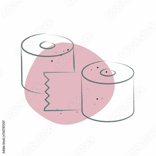 Icon Reinforcement Tapes. related to Shoemaker symbol. Color Spot Style. simple design editable. simple illustration