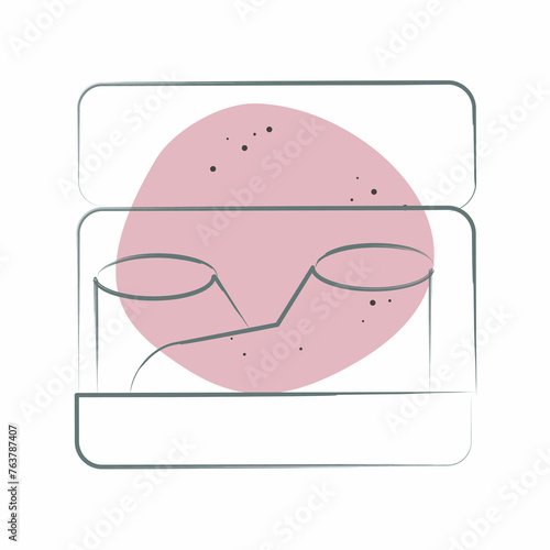 Icon Shoebox. related to Shoemaker symbol. Color Spot Style. simple design editable. simple illustration
