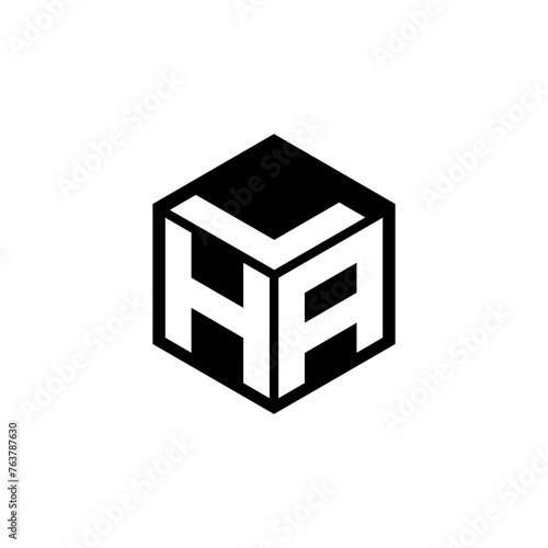 HAL letter logo design in illustration. Vector logo, calligraphy designs for logo, Poster, Invitation, etc.