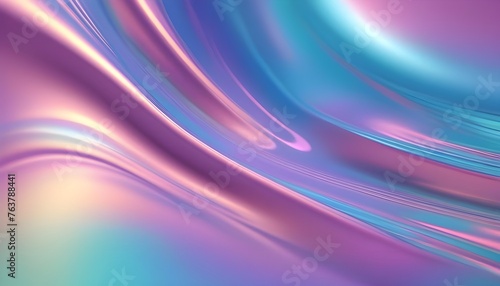 Abstract 3d render, iridescent background design, colourful illustration