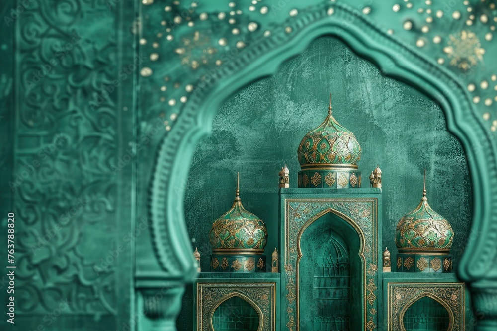 Islamic background for a mosque in green, a background for Ramadan. Social media posts .Muslim Holy Month Ramadan Kareem .Ramadan Mubarak beautiful greeting card and copy space - generative ai Islamic background for a mosque in green, a background for Ramadan. Social media posts .Muslim Holy Month Ramadan Kareem .Ramadan Mubarak beautiful greeting card and copy space - generative ai