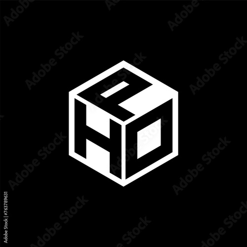 HDP letter logo design in illustration. Vector logo, calligraphy designs for logo, Poster, Invitation, etc. photo