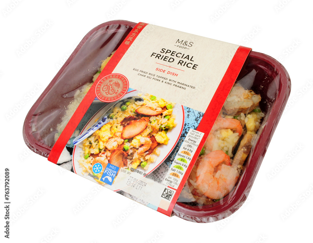 M And S Food Chinese special fried rice with egg fried rice topped with ...