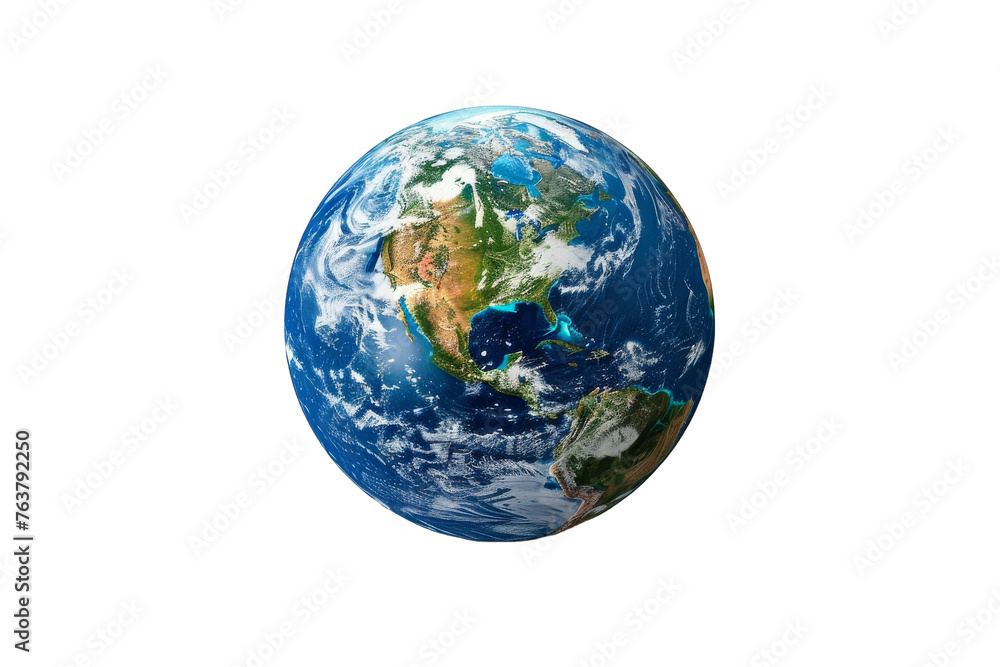 Geography of Our Planet Isolated On Transparent Background