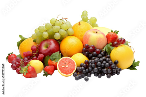 Sweetest Fruits Isolated On Transparent Background