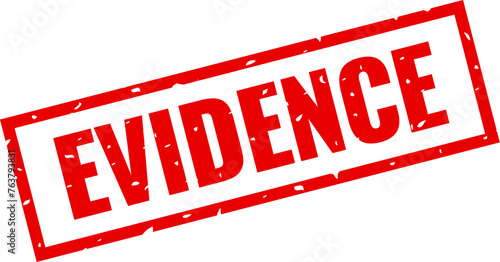Evidence rectangular rubber stamp
