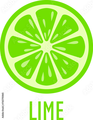 Lime slice vector icon